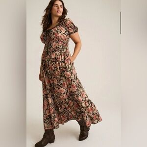Torrid Festi Floral Maxi Dress Size 0 (Torrid size 12-14)